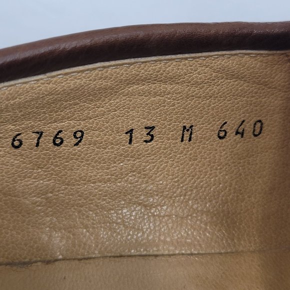 Gravati Hand Made In Italy Men's Dress Shoes Brown Leather 6769 US Size 13M - Picture 8 of 8